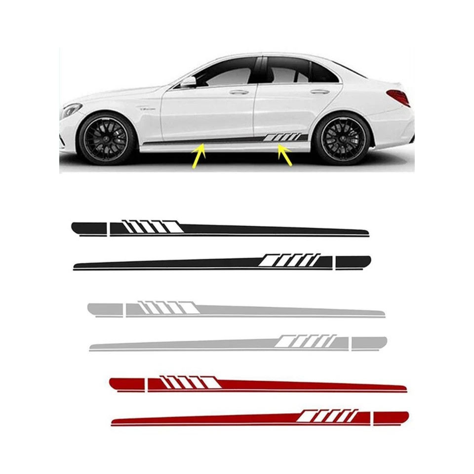 !!สินค้าขายดี!! สติ๊กเกอร์แต่งรถยนต์ สติ๊กเกอร์ติดข้างรถ 1 ชิ้น/เซ็ต Racing Decal Sticker