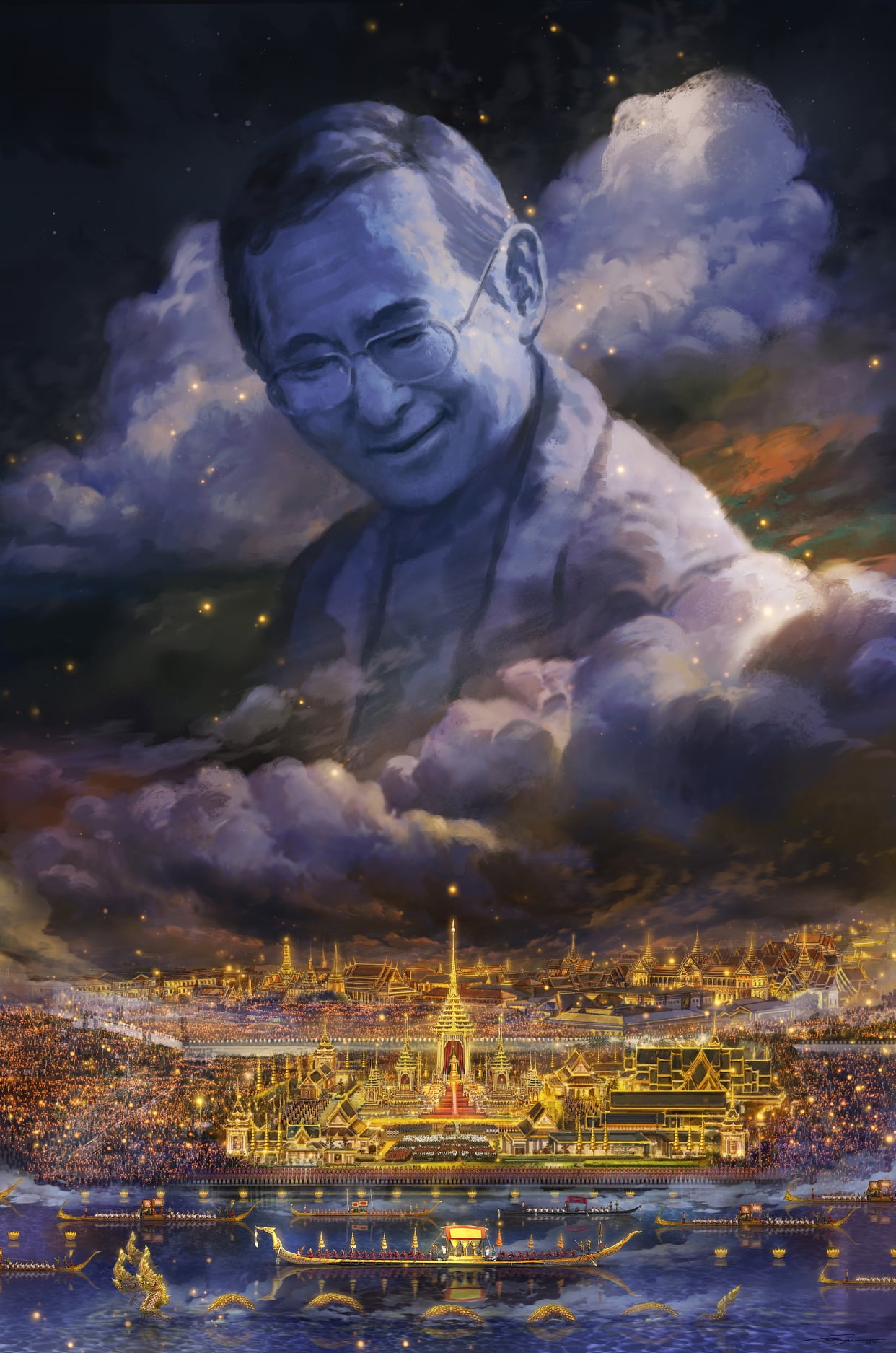 รัชกาลที่9 ศิริมงคล นำพาความสุขความเจริญมาสู่ทั้งครอบครัว ชุดปักครอสติส พิมพ์ลาย ครอสติสจีน งานฝีมือทำที่บ้าน DIY