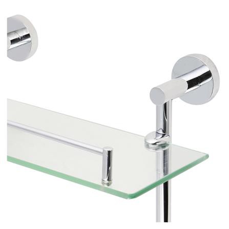 ชั้นกระจกวางของ แบบติดผนัง 2 ชั้น 61222 ชั้นวางของ ชั้นวางของในห้องน้ำ