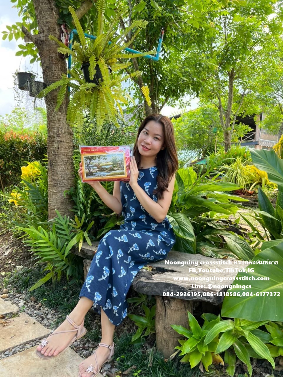 พญานาคราช เจ้าแห่งโลกบาดาล เสริมโชคลาภ และความอุดมสมบูรณ์ ชุดปักครอสติส พิมพ์ลาย งานฝีมือทำที่บ้าน DIY