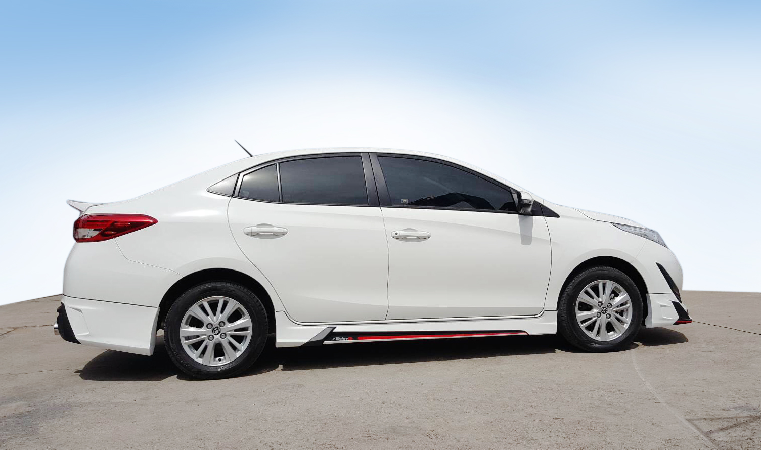 ชุดแต่งรถ สเกิร์ต-สปอยเลอร์ New Yaris ATIV 2018 ทรง Rider-M
