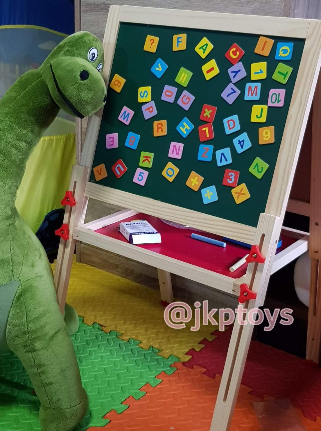 กระดานเเม่เหล็ก 2 ด้าน (กระดานดำเเละไวท์บอร์ด) ปรับความสูงได้