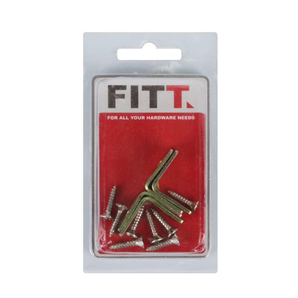 อะไหล่ เฟอร์นิเจอร์ เหล็กฉาก ตัว L FITT 20X20 mm. RB 4 ชิ้น L-SHAPE BRACKET RB FITT 20X20MM SET 4 PIECES