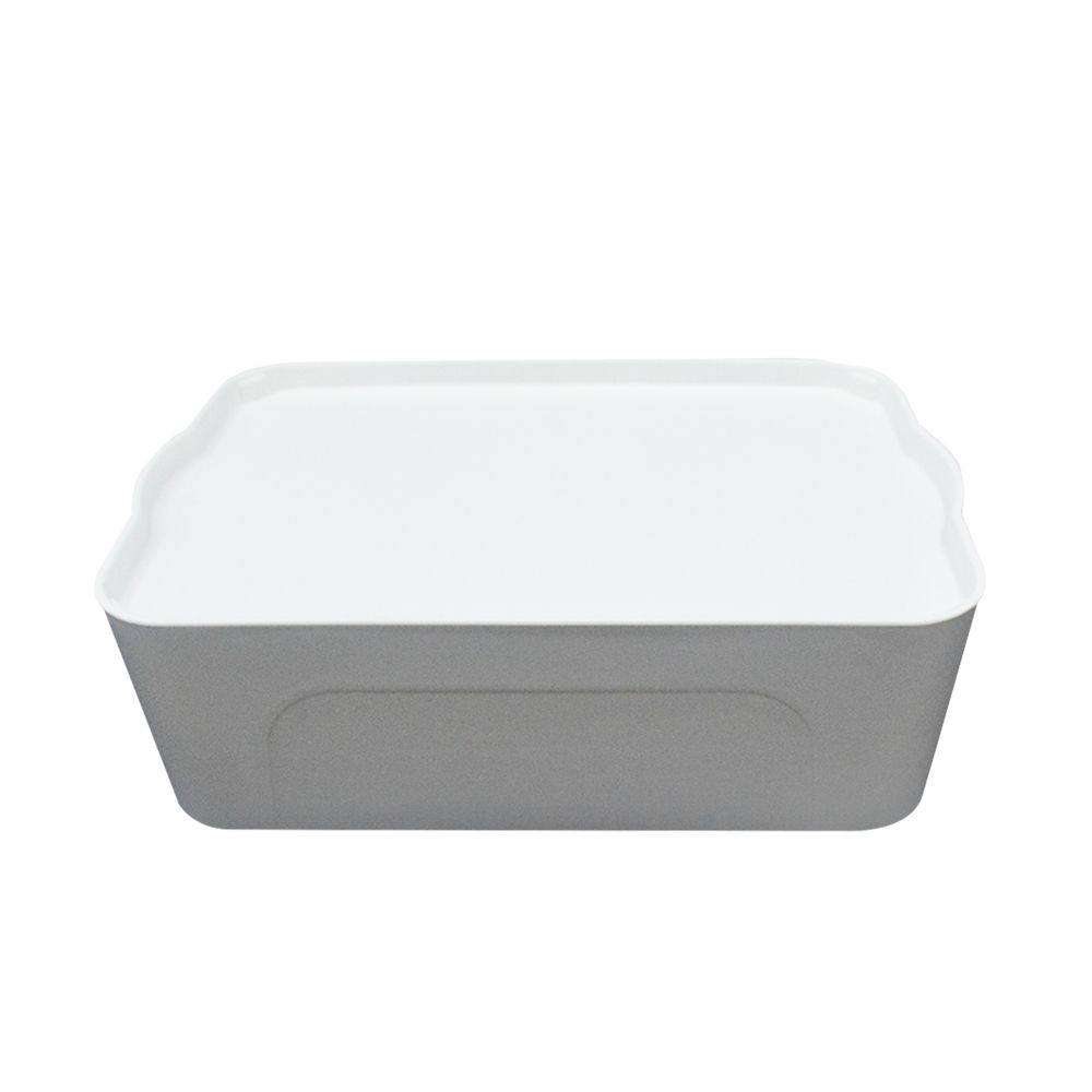 กล่องเก็บของ HL LARZE 70567 ไซส์S สีเทา ฝาขาว