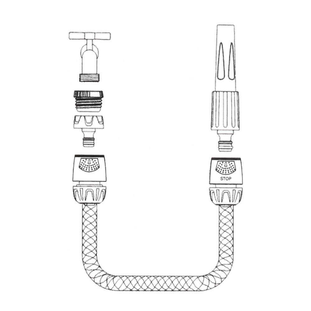ข้อต่อสายยางมีวาล์ว FONTAN DGF2109 1/2 นิ้วx5/8 นิ้วx3/4 นิ้ว สีส้ม HOSE FITTING FONTAN DGF2109 1/2"x5/8"x3/4" ORANGE