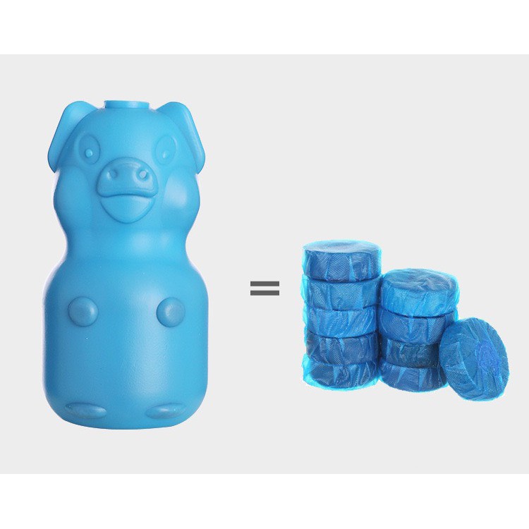 Hello H30122 ดับกลิ่นถังชักโครก น้องหมู น้องหมี ดับกลิ่นห้องน้ำ ชักโครก น้ำสีฟ้าระงับกลิ่นได้ดี