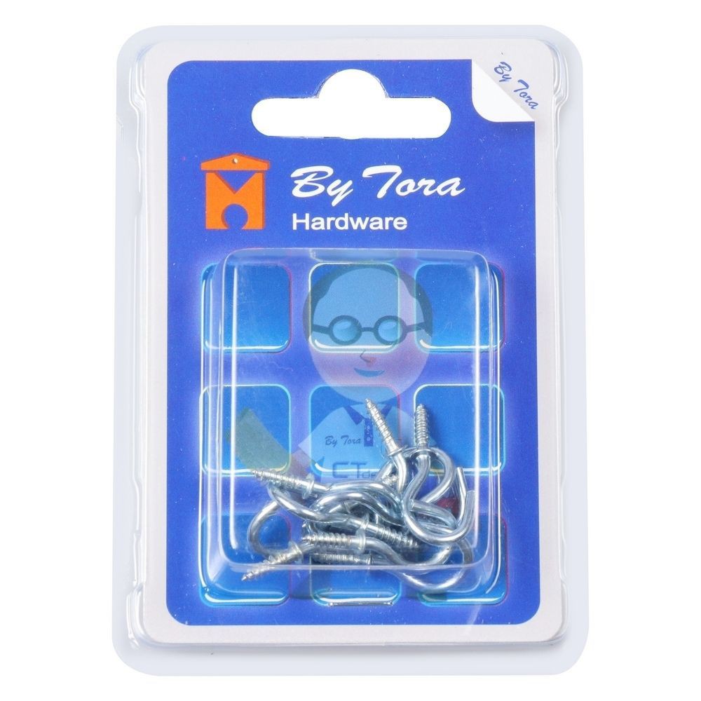 ตะขอ ตัวซี BY TORA 3/4" สีนิกเกิ้ลอุปกรณ์ยึดติดสกรู, น๊อตและแหวน