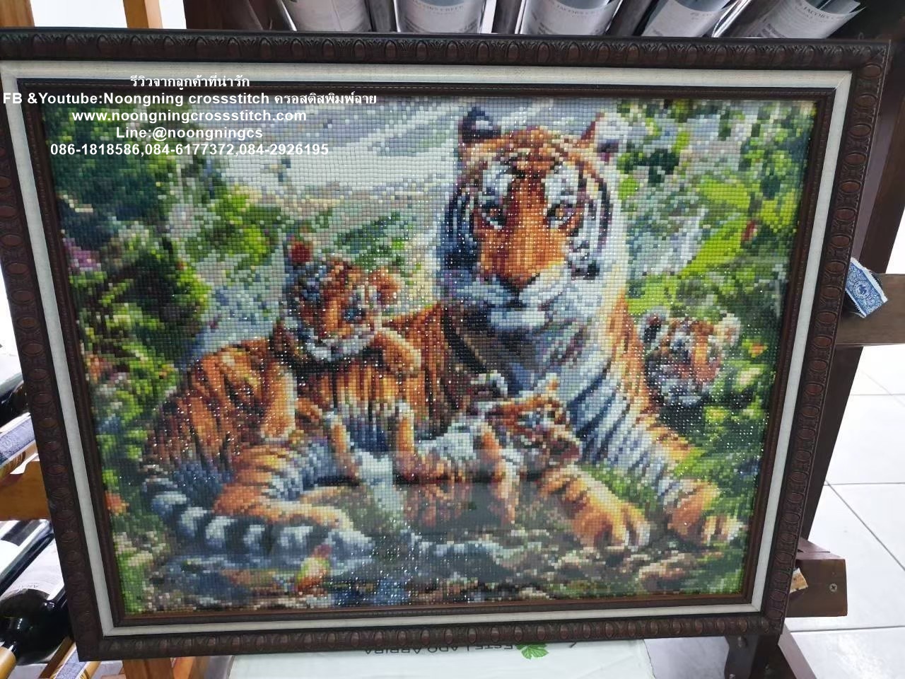 ต้นไม้4ฤดู ครอสติสคริสตัล Diamond painting โมเสก ภาพติดเพชร งานฝีมือทำที่บ้าน DIY