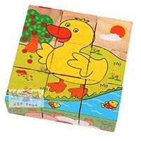 จิ๊กซอว์ไม้ลูกเต๋าลายสัตว์