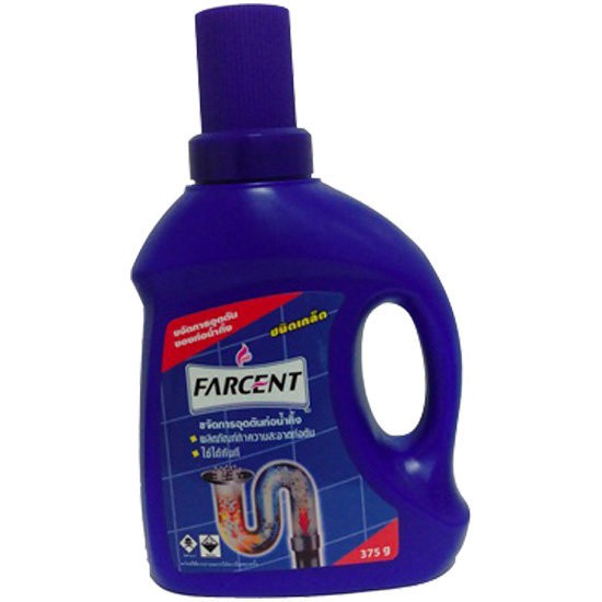 เกล็ดขจัดท่อตัน JD-5103 ขวด FARCEN 375 กรัม น้ำยากำจัดสิ่งอุดตันและกลิ่น