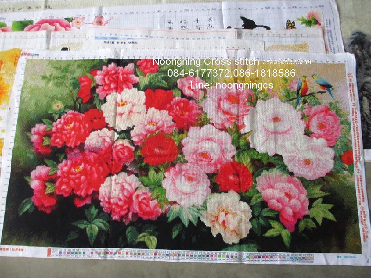 ปลาคราฟดอกบัว3D ชุดปักครอสติช พิมพ์ลาย ครอสติสจีน งานฝีมือ DIY