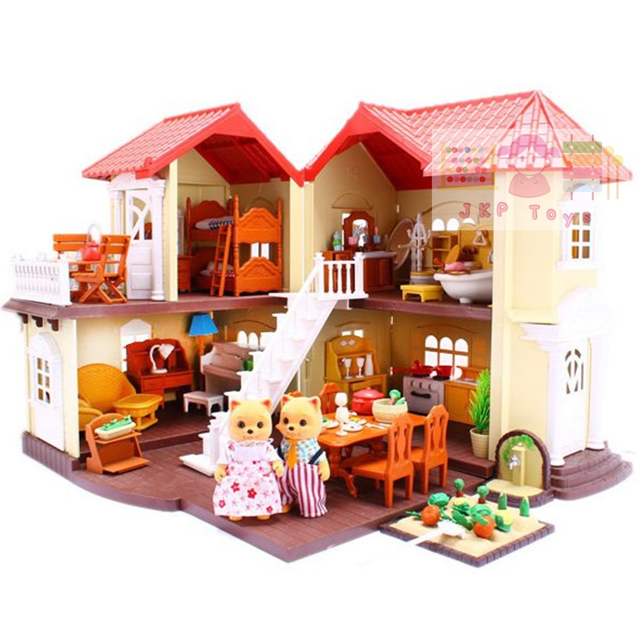 บ้านตุ๊กตากระต่าย 2 ชั้น Happy Family