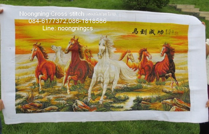 ดอกไม้ ชุดปักครอสติช พิมพ์ลาย ครอสติสจีน งานฝีมือ DIY