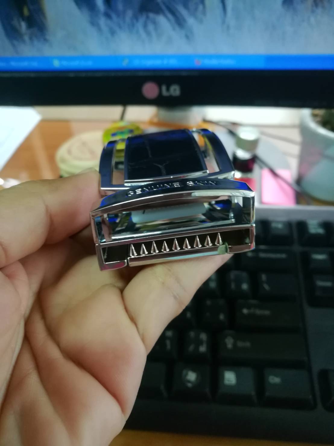 หัวเข็มขัดออโต้ล็อค;สีดำ