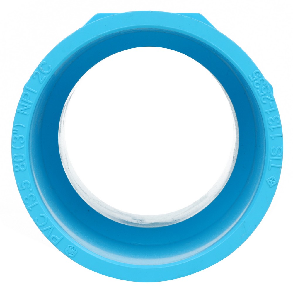 ท่อประปา ข้อต่อ ท่อน้ำ ท่อPVC ข้อต่อตรงเกลียวนอก-หนา SCG 3" สีฟ้า MPT STRAIGHT PVC SOCKET SCG 3" LIGHT BLUE