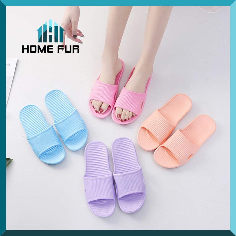 Home Fur รองเท้าแตะกันลื่น นุ่มสบาย น้ำหนักเบา ใส่ในบ้าน/ห้องน้ำ ไม่อับชื้น