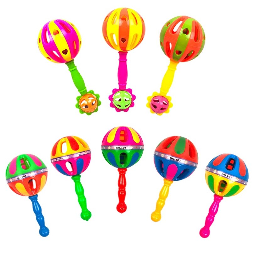 THETOY ของเล่นเด็ก เขย่ามือมีด้าม มี 8 แบบ ขนาด ก.7* ย.7* ส.20 ซม. เครื่องดนตรี