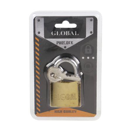 กุญแจสปริง GLOBAL 38 MM สีทองเหลือง แข็งแรง ทนทานต่อการงัดแงะ