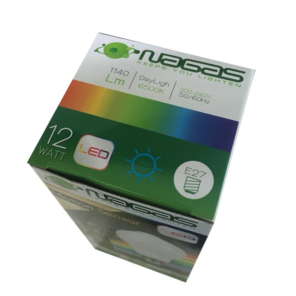 หลอดLED MOTIONSENSOR A27 12W DAYLIGHT E27 NAGAS หลอดไฟภายในบ้านเอนกประสงค์