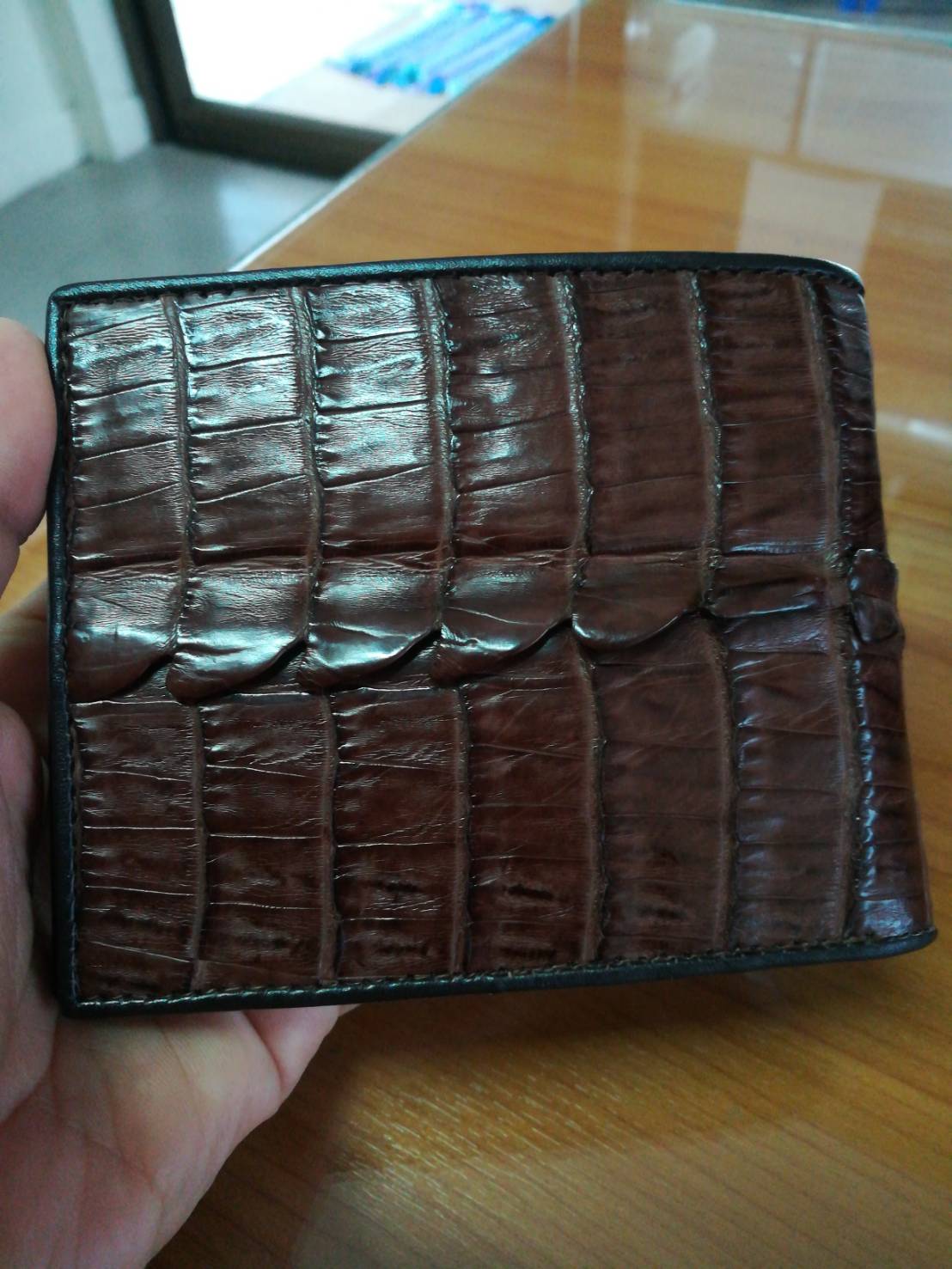 กระเป๋าหนังจระเข้แท้(กระดูกหาง)