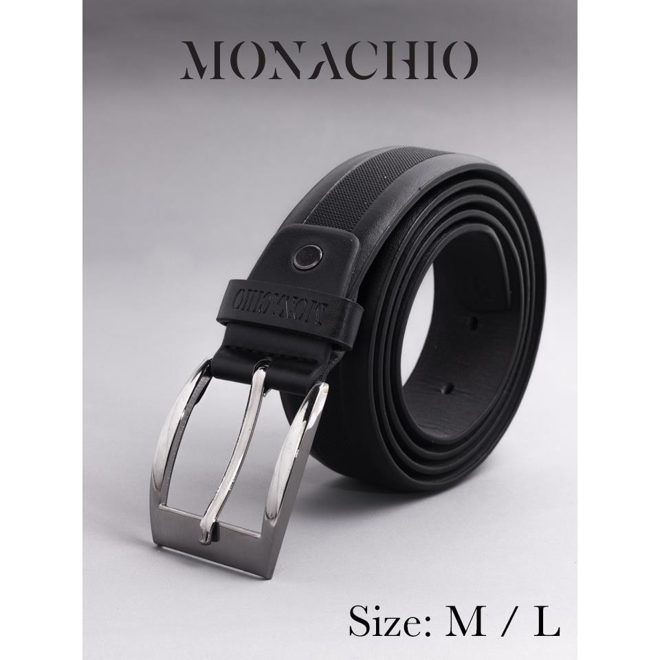 !!สินค้าขายดี!! MONACHIO เข็มขัดหนังสำหรับผู้ชาย เข็มขัดแฟชั่น เข็มขัดหนัง Men's Leather Belt