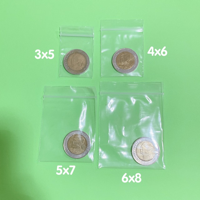 ถุงพลาสติกซิปล็อค เกรดA แพ็ค100ชิ้น มีหลายขนาด