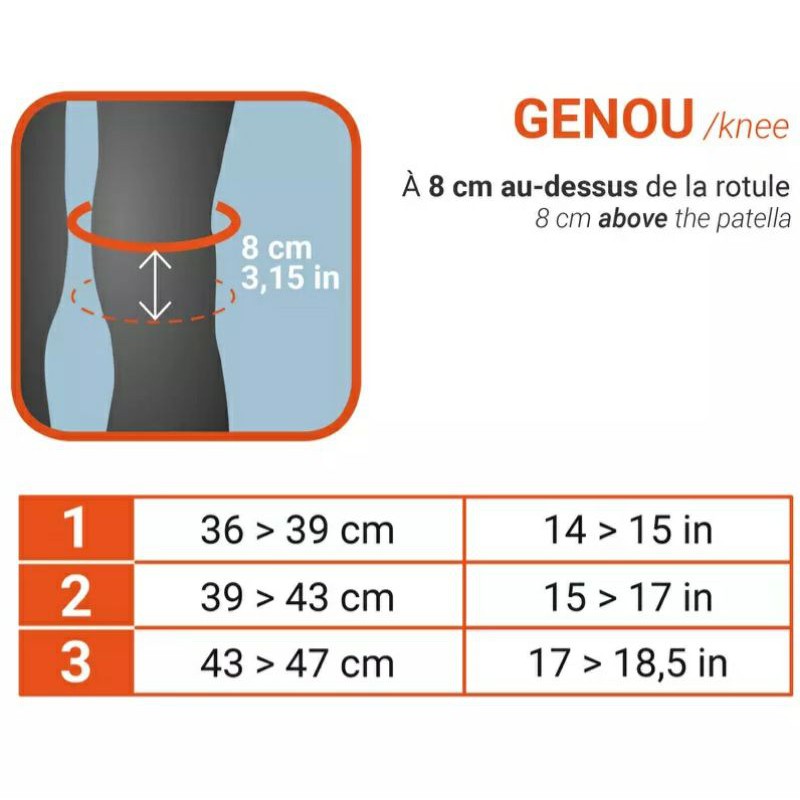 TARMAK สายรัดเข่า พยุงเข่า ซ้าย/ขวารุ่น สำหรับผู้ชาย/ผู้หญิง