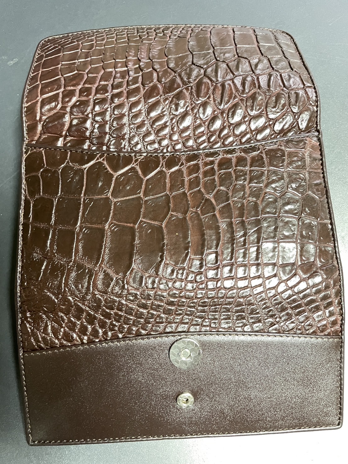 กระเป๋าหนังจระเข้แท้แบบ3พับ (หนังขา)