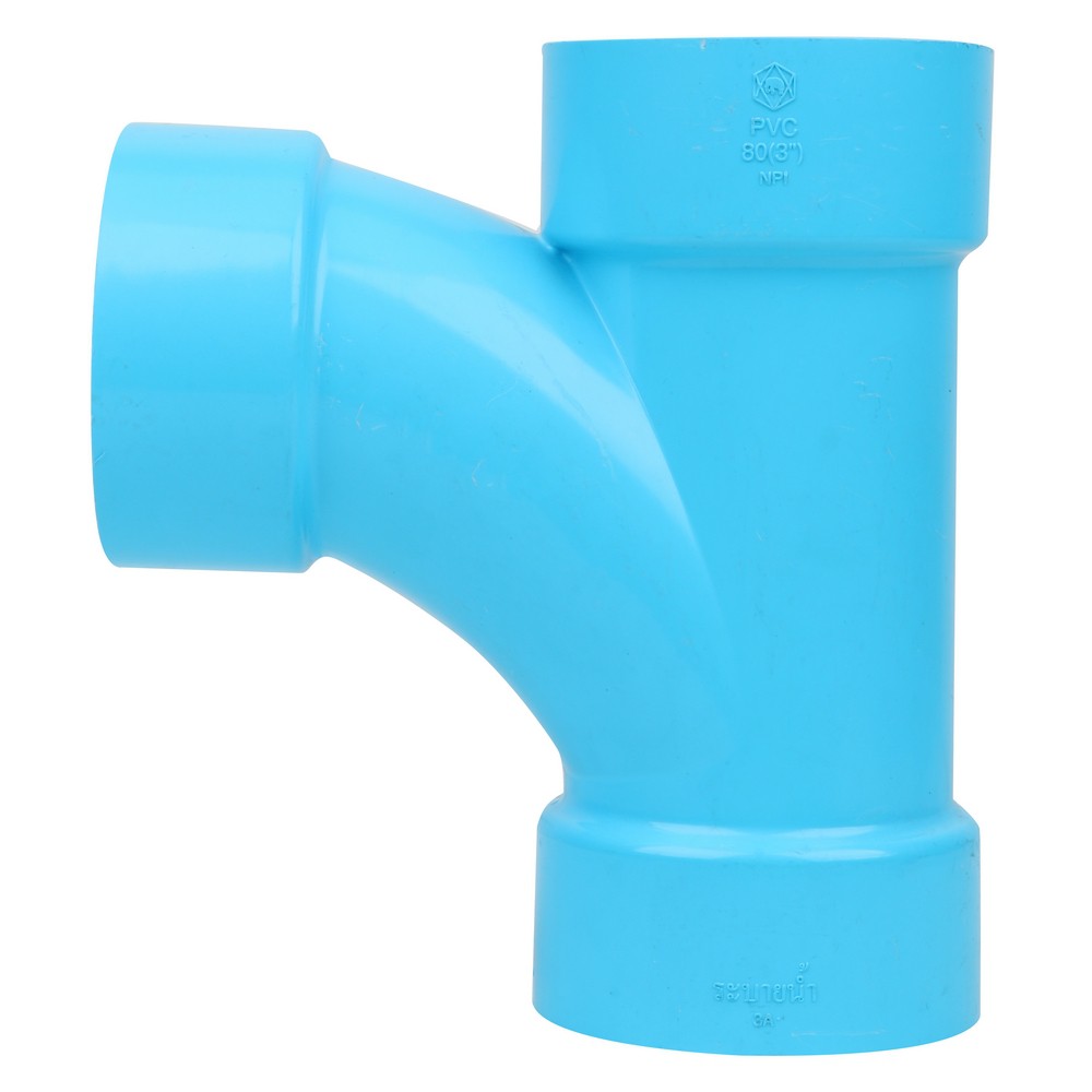ท่อประปา ข้อต่อ ท่อน้ำ ท่อPVC ข้อต่อสามทางทีวาย-บาง SCG 3" สีฟ้า FAUCET WYE PVC SOCKET SCG 3" LITE BLUE