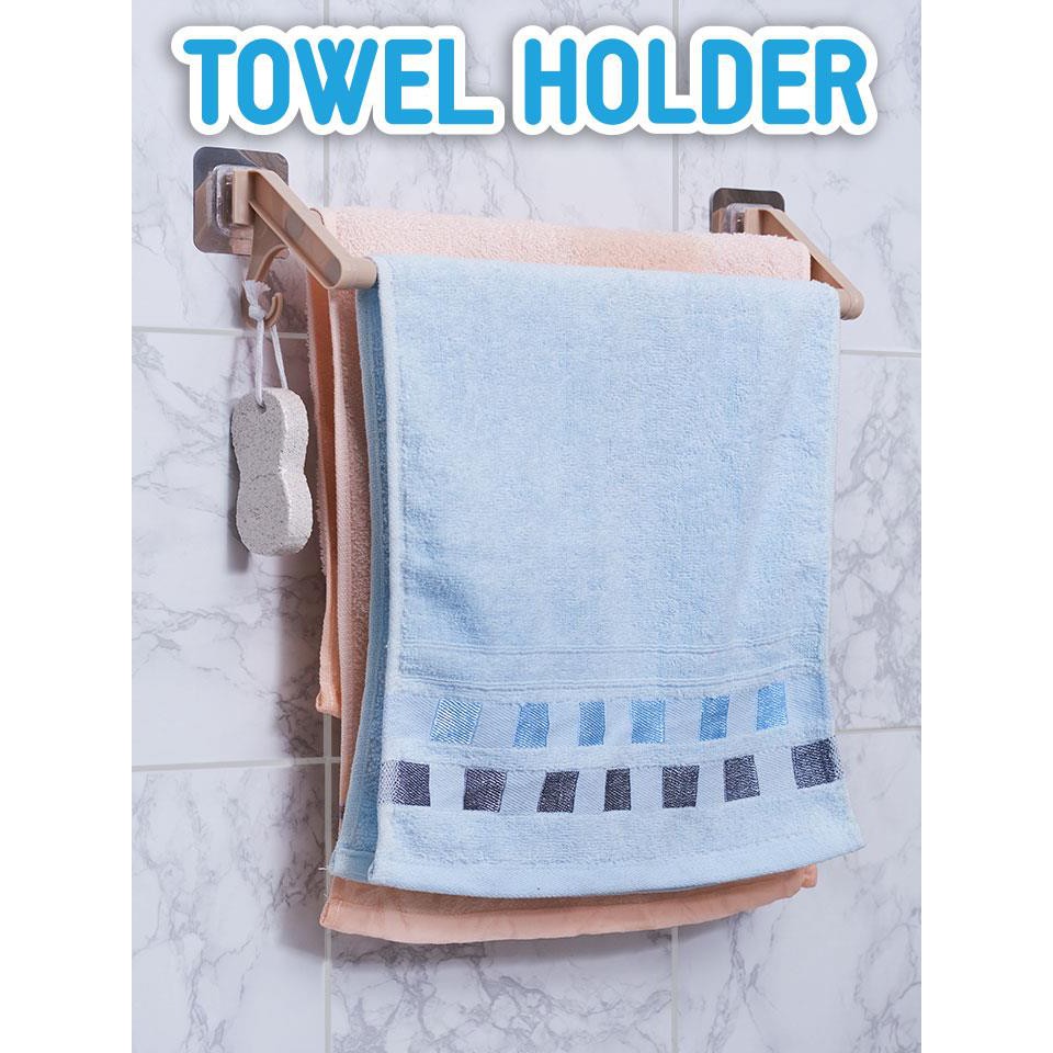 !!สินค้าขายดี!! ราวตากผ้าติดผนังอเนกประสงค์ Towel Holder
