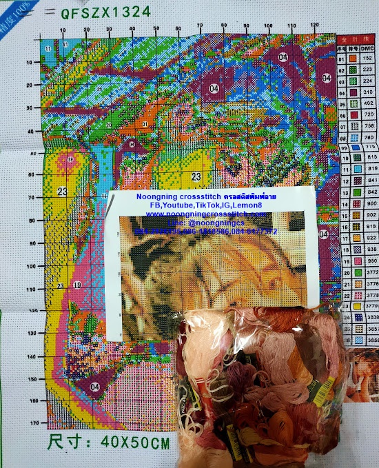 ครอสติส สั่งทํา 40x50ซม รูปตัวเอง ชุดปักครอสติส พิมพ์ลาย ครอสติสจีน งานฝีมือทำที่บ้าน DIY