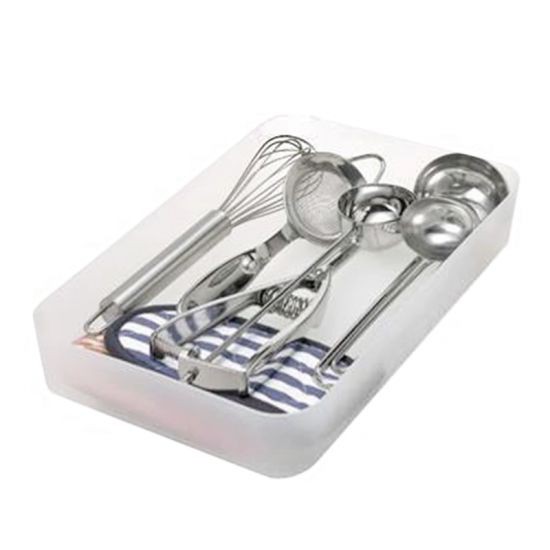 KASSA HOME ถาดพลาสติกอเนกประสงค์ รุ่น PB8453-WH ขนาด 26.5 x 18.4 x 4.5 ซม. สีขาว