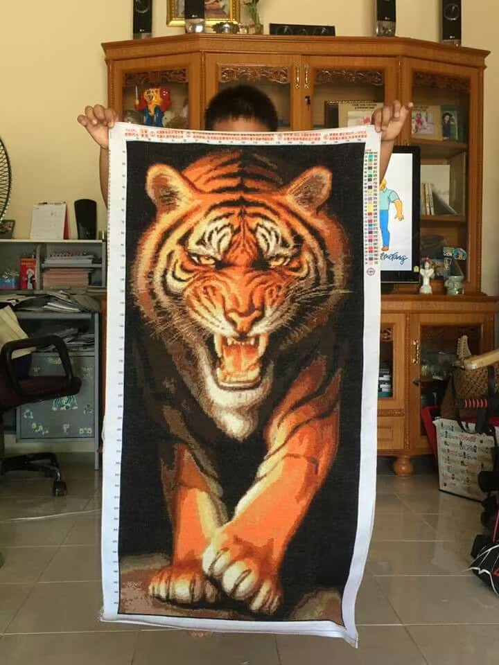 กระต๋าย ความรักอันสมบูรณ์มั่นคง ชุดปักครอสติส พิมพ์ลาย ครอสติสจีน งานฝีมือทำที่บ้าน DIY