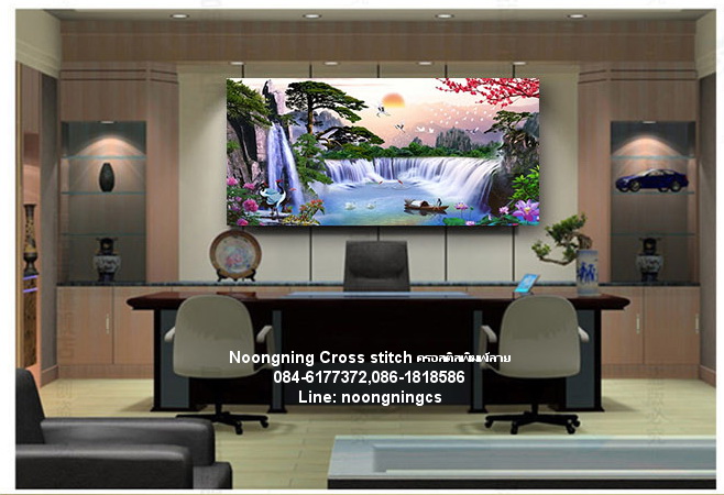 แมวนอน ชุดปักครอสติช พิมพ์ลาย ครอสติสจีน งานฝีมือ DIY