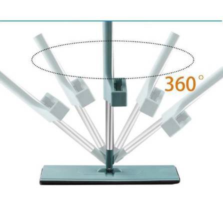 ไม้ถูพื้นแบบรีดน้ำและฝุ่นผงในตัว ไม้ถูพื้น พร้อมผ้า 2 ผืน ถูง่ายสบายมือ ไม้ถูพื้นหัวแบน หมุนได้ถึง 360องศา