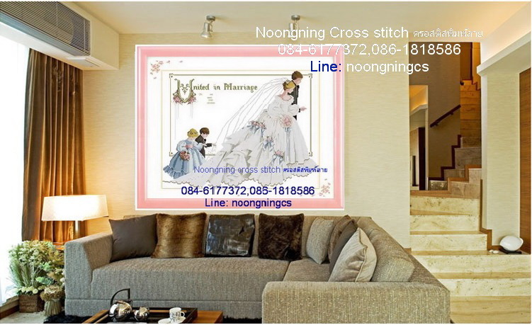 ปลา ชุดปักครอสติช พิมพ์ลาย ครอสติสจีน งานฝีมือ DIY