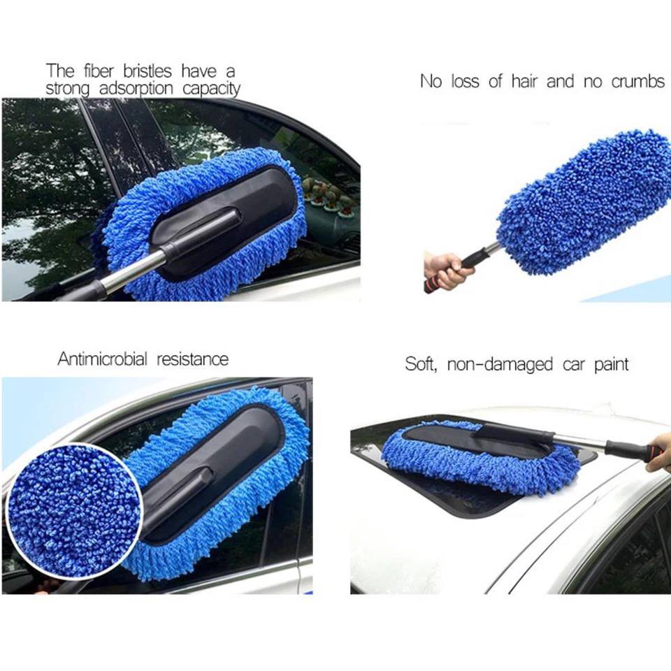 Gion - ไม้ปัดฝุ่นรถยนต์ ผ้าไมโครไฟเบอร์ ปรับขนาดได้ คละสี
