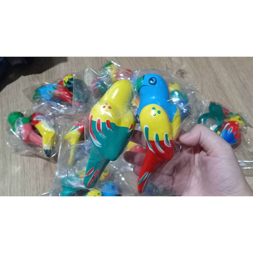 ตุ๊กตา เซรามิคนกแก้ว นกเงือก เซรามิคแต่งสวน คละสี ขนาดความสูง 12-14 ซม. ตุ๊กตาแต่งสวน นกเกาะ