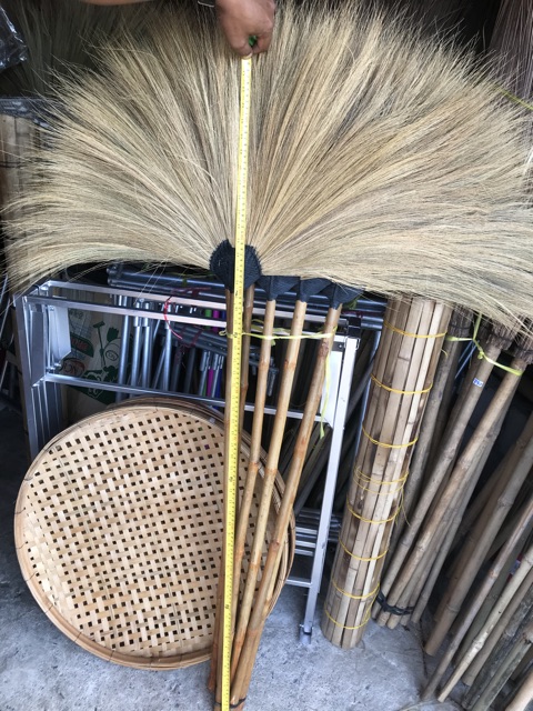 ไม้กวาดดอกหญ้า ไม้กวาด ไม้กวาดบ้าน ‼️อย่างหนา‼️