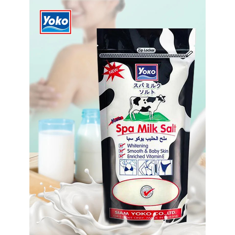 !!สินค้าขายดี!! เกลือสปาขัดผิว สูตรนม เกลือสปา YOKO Spa Milk Salt