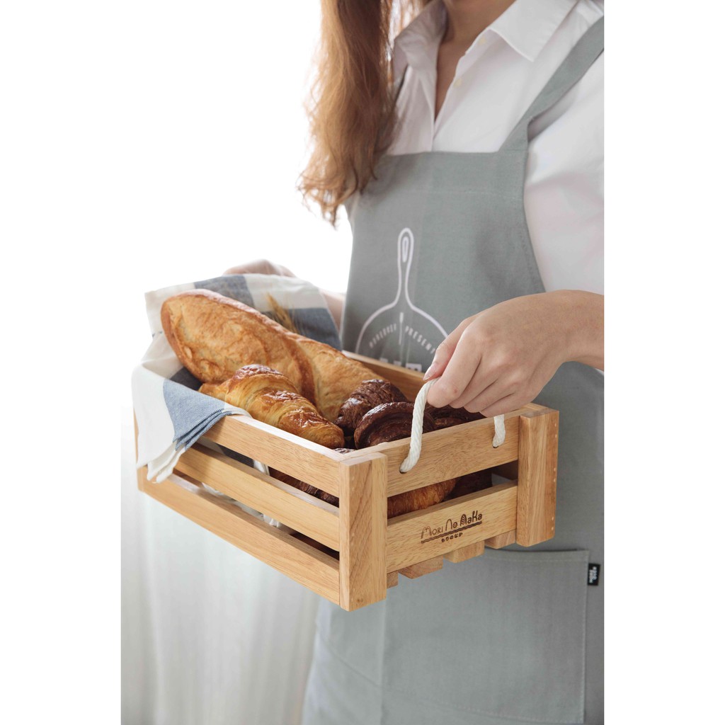 Mori No Naka ลังไม้ กล่องไม้ WOODEN BOX หูเชือก จากไม้ธรรมชาติ มี 2 ไซส์