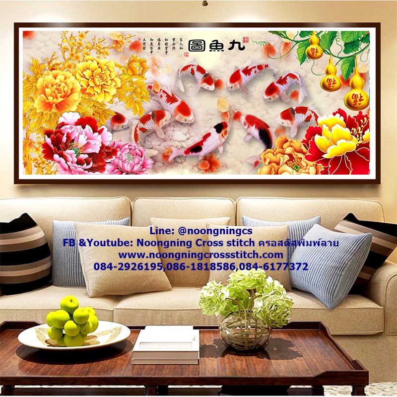 วิวหมู่บ้าน ครอสติสคริสตัล Diamond painting โมเสก ภาพติดเพชร งานฝีมือ DIY