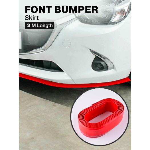 !!สินค้าขายดี!! ลิ้นยางกันกระแทก ติดสเกิร์ตรถยนต์ 2.5 เมตร Front Bumper Skirt