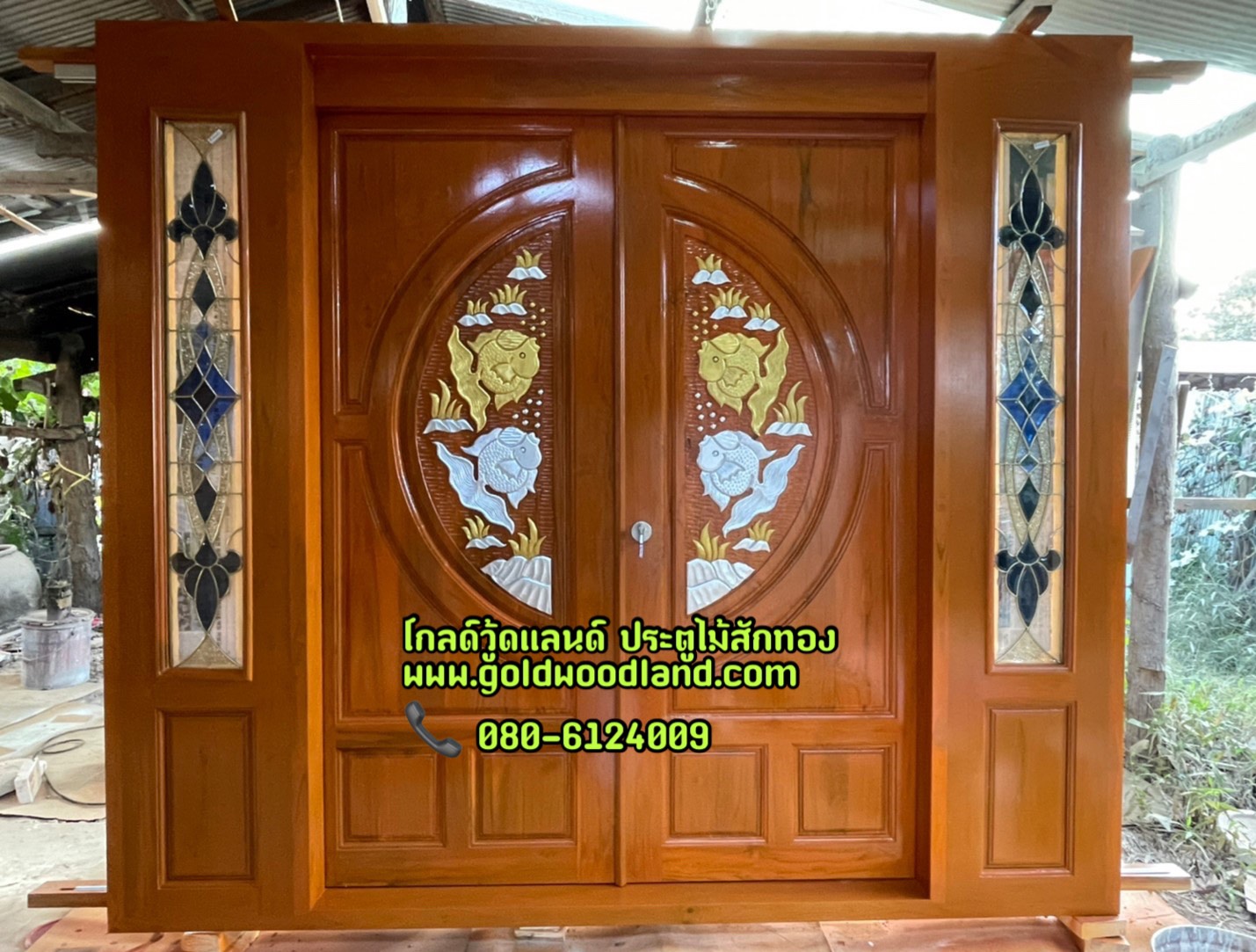 ประตูบานเลื่อนไม้ชุดสำเร็จ