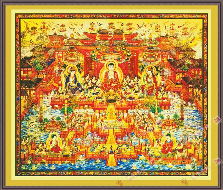 พระพุทธเจ้า ชุดปักครอสติช พิมพ์ลาย ครอสติสจีน งานฝีมือ DIY