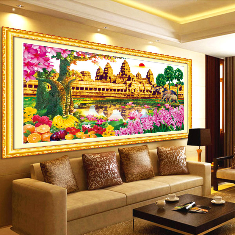 ปราสาทหินพิมาย ชุดปักครอสติช พิมพ์ลาย ครอสติสจีน งานฝีมือ DIY