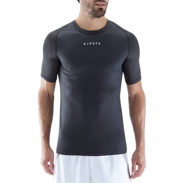 ✅Kipsta เสื้อรองในแขนสั้นระบายอากาศได้ดี สำหรับผู้ใหญ่ เสื้อรัดกล้วมเนื้อแขนสั้น