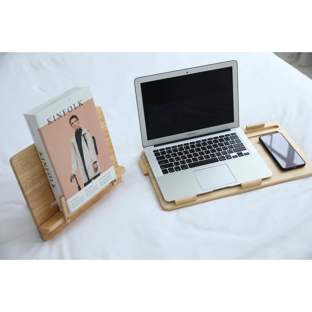 The Wood's Tale ที่วางหนังสือ ที่ตั้งหนังสือ ปรับระดับได้ BOOK STAND แท่นวางหนังสือ จากไม้ธรรมชาติ