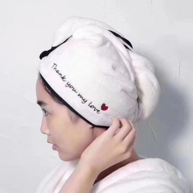 พร้อมส่ง✔✔ผ้าคลุมผม ผ้าเช็ดผมแห้งเร็ว (ลายตามรูป)