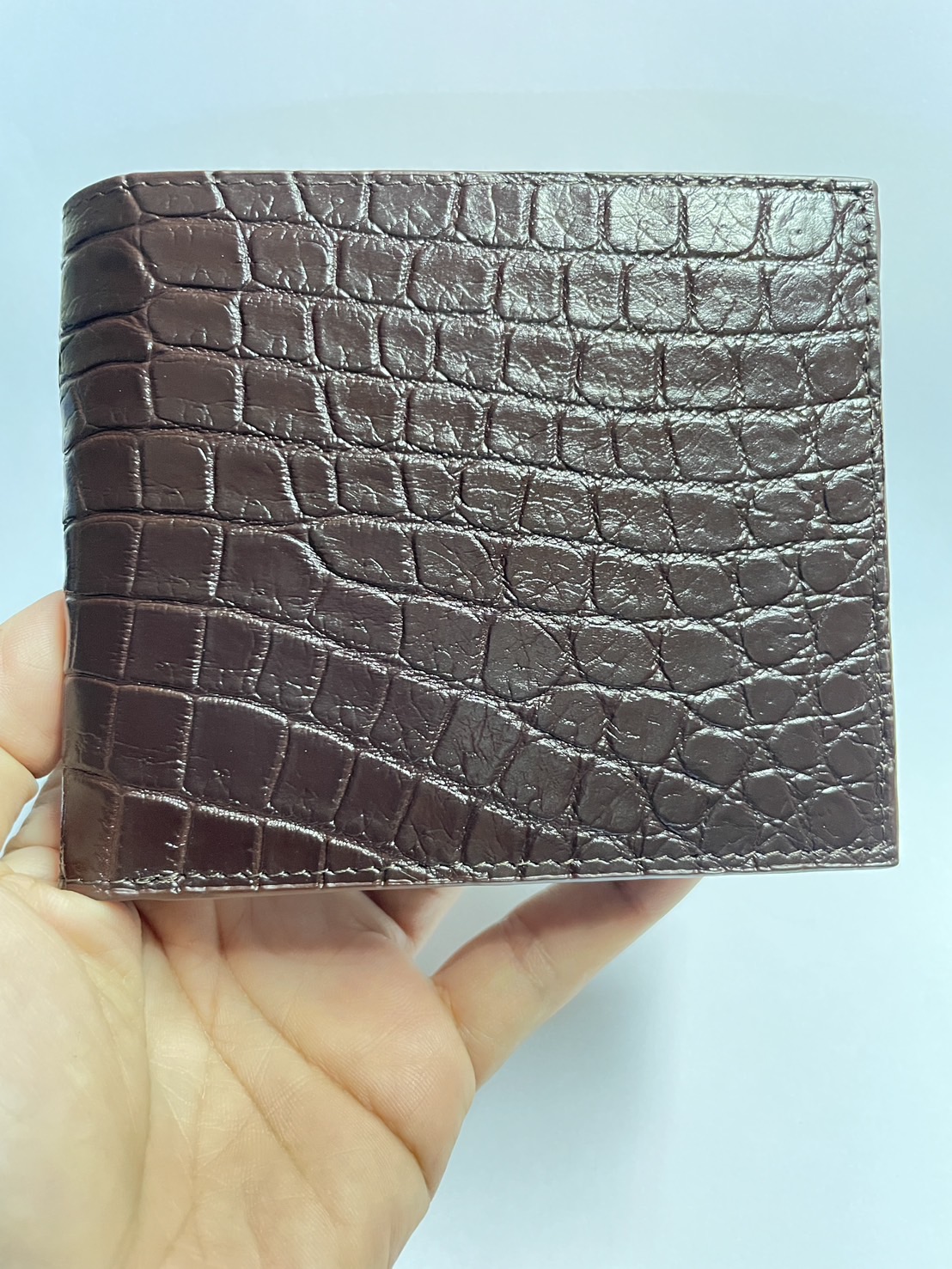 กระเป๋าหนังจระเข้แท้ หนังท้อง